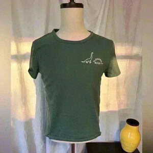 Simple green Dinosaur shirt. Womens size small. Non smoking home.